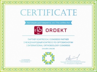 Спикер компании ORDEKT участвовал в Конгрессе Ортобиология 2020